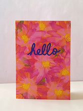 Load image into Gallery viewer, Pink Floral Hello Notecard 6-Pack
