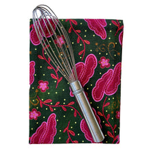 Load image into Gallery viewer, Sari Floral Tea Towel - Green Colorway
