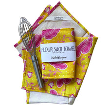 Load image into Gallery viewer, Sari Floral Tea Towel - Hot Colorway
