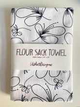 Load image into Gallery viewer, Tropical Line Flowers Tea Towel