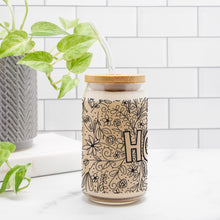 Load image into Gallery viewer, Hope Glass Can 16oz with optional straw &amp; lid
